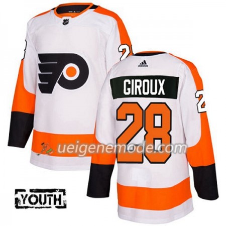 Kinder Eishockey Philadelphia Flyers Trikot Claude Giroux 28 Adidas 2017-2018 Weiß Authentic